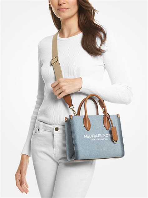 michael kors mirella small denim crossbody bag|Mirella Small Denim Crossbody Bag .